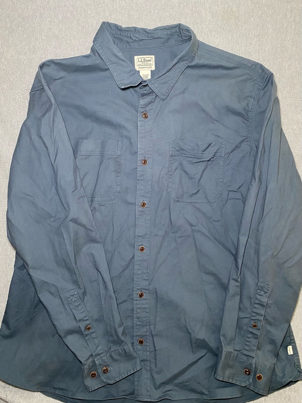 LL Bean Men's BeanFlex Twill Shirt Traditional Fit Long Sleeve XL